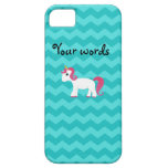 Cute unicorn turquoise chevrons iPhone 5 cover