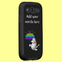 Cute unicorn with an umbrella casemate cases