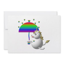 Cute unicorn with an umbrella