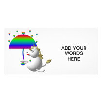 Cute unicorn with an umbrella