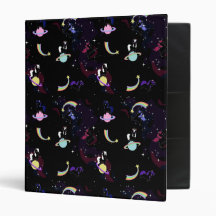 Cute Unicorns in Space Binder