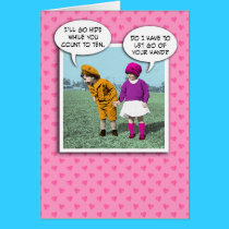 Cute Valentine's Day card: Hide and Seek cards