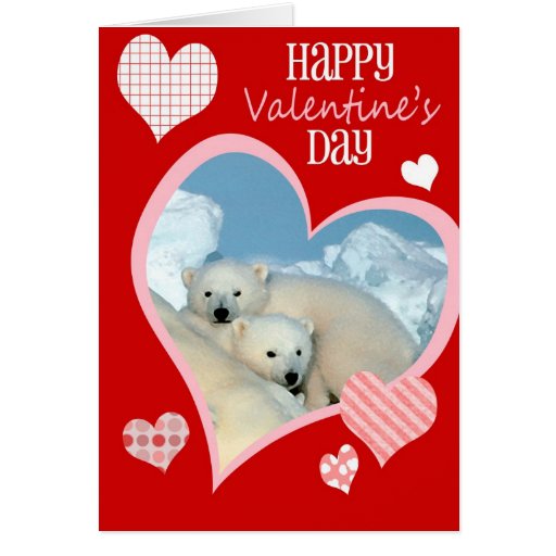 Cute Valentine's Day Card, Polar Bears