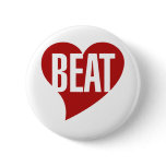 Cute Valentines day Heartbeat Pinback Button
