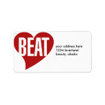 Cute Valentines day Heartbeat Personalized Address Labels