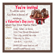 Cute Valentine's Day Party Custom Invitations
