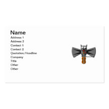 Cute vampire bat playing the violin business card templates