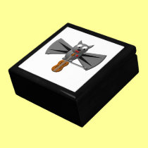 Cute vampire bat playing the violin gift boxes