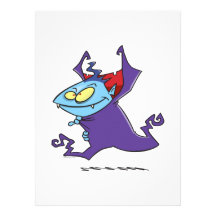 cute vampire kid cartoon character custom invite