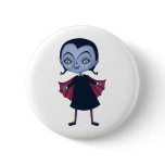 cute vampire school girl pinback button