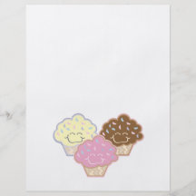cute vanilla strawberry chocolate cupcakes custom flyer