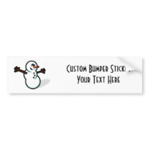 Cute Vector Snowman - Colour