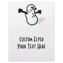 Cute Vector Snowman - Colour