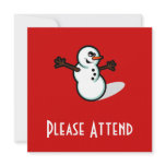 Cute Vector Snowman - Colour