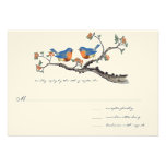 Cute Vintage Bluebirds Wedding Invitations
