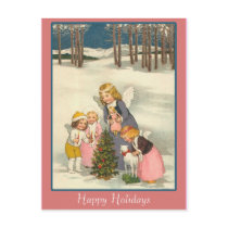 Cute Vintage Illustration on Holiday Cards Post Cards