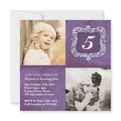 Cute Vintage Little Girls Birthday Invitation by colourfuldesigns