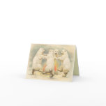 Cute vintage polar bear Thank You Card