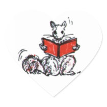 Cute Vintage Squirrels Reading Books