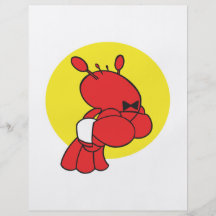 cute waiter lobster flyer