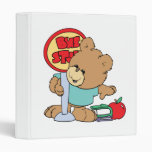cute waiting at the bus stop school bear binder