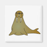 Cute Walrus Cartoon Magnets