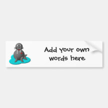 Cute walrus in water bumper sticker