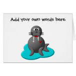 Cute walrus in water