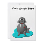 Cute walrus in water