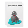 Cute walrus in water
