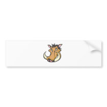 Cute Warthog Cartoon Shirt Bumper Stickers