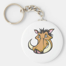 Cute Warthog Cartoon Shirt Keychains