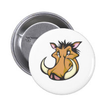 Cute Warthog Cartoon Shirt Pins