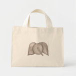 Cute Watercolor Cartoon Elephant Canvas Bag