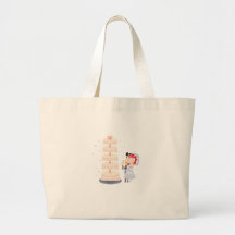 Cute, "Wedding Cake" design Canvas Bags