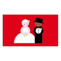 Cute wedding couple bookmark
