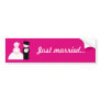 Cute wedding couple bumper sticker