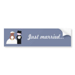 Cute wedding couple bumper stickers