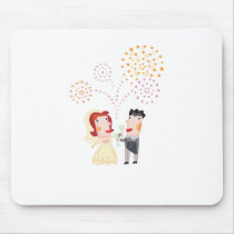 Cute, "wedding couple" cartoon design