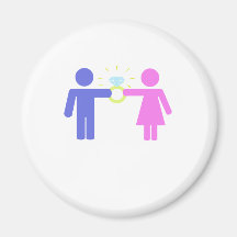 Cute, "Wedding couple" design Magnets