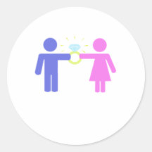 Cute, "Wedding couple" design Sticker