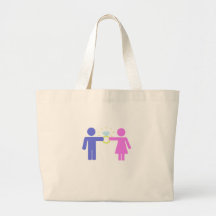 Cute, "Wedding couple" design Tote Bags