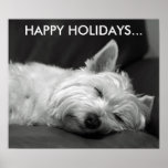 Cute West Highland Terrier Dog Poster