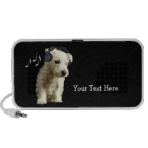 Cute Westie Puppy Customizable Portable Speaker #3 speakers