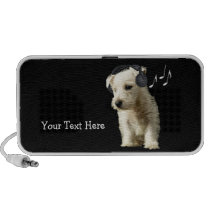 Cute Westie Puppy Customizable Portable Speaker #4 speakers