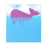 Cute Whale Cartoon Notepad