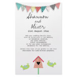 Cute Whimsical Birds And Birdhouse Wedding Info Custom Stationery