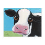 Cute Whimsical Black & White Cow Postcard