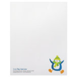 Cute Whimsical Blue Penguin Novelty Letterhead
