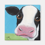 Cute Whimsical Cow Magnet magnets